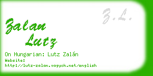 zalan lutz business card