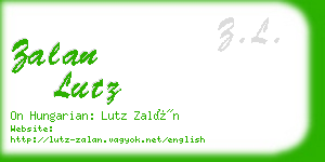 zalan lutz business card